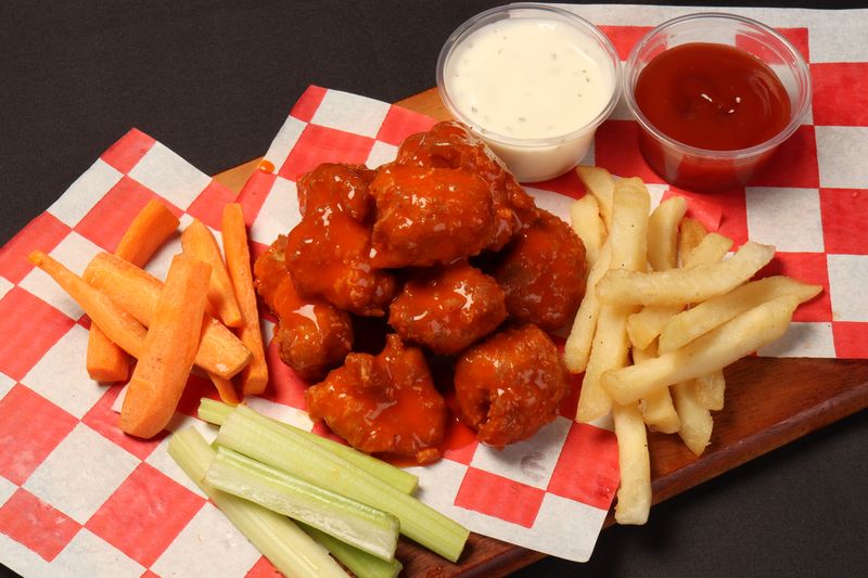 Party platter with 50 wings and multiple sides